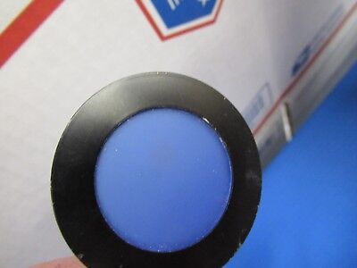 REICHERT AUSTRIA MOUNTED BLUE FILTER MICROSCOPE PART OPTICS AS PICTURED &S1-A-34