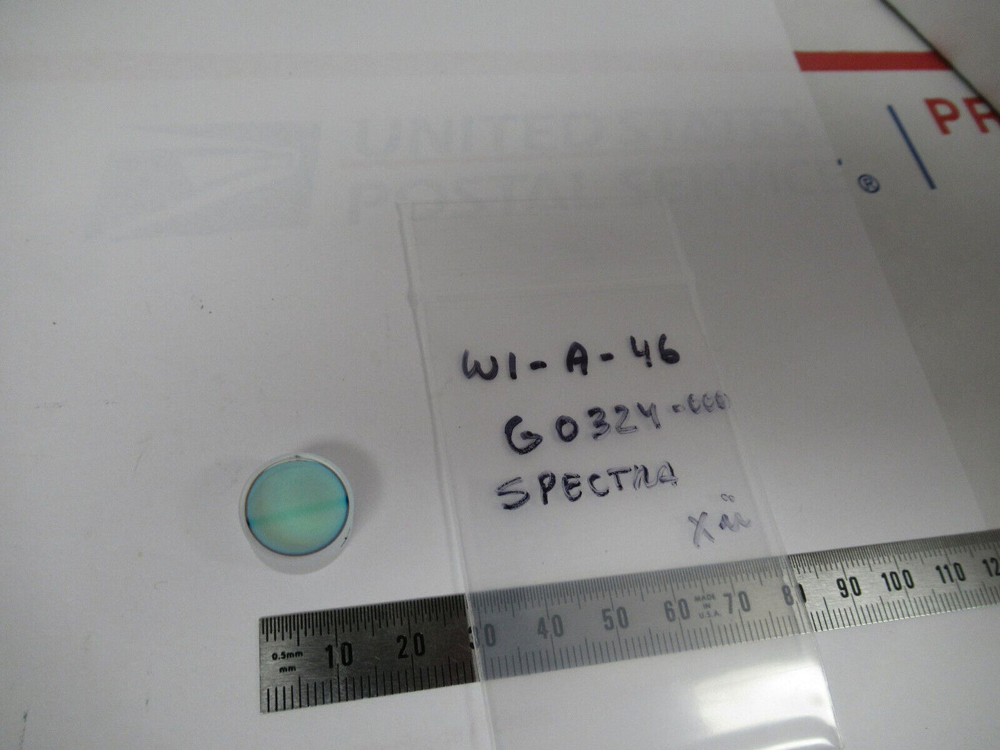 SPECTRA PHYSICS G0324-000 COATED OUTPUT LENS LASER OPTICS AS PICTURED W1-A-46