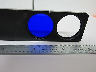 MICROSCOPE LEITZ GERMANY SLIDE FILTER BG12 DARK BLUE  OPTICS #K9-04