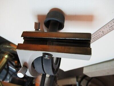 ZEISS GERMANY BRASS CONDENSER HOLDER MICROSCOPE PART AS PICTURED &FT-5-75