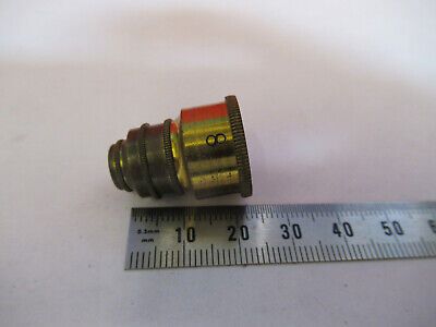 ANTIQUE BRASS NACHET OBJECTIVE FRANCE MICROSCOPE PART AS PICTURED &F6-B-19