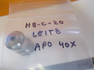 ERNST LEITZ WEZTLAR OBJECTIVE APO 40X OPTICS MICROSCOPE PART AS PIC &H8-C-20