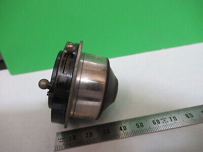 CONDENSER + IRIS for ANTIQUE ERNST LEITZ MICROSCOPE PART AS PICTURED &Q9-A-27