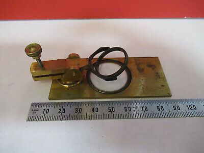 ANTIQUE BRASS NACHET STAGE ASSEMBLY FRANCE MICROSCOPE PART AS PICTURED &F6-B-26