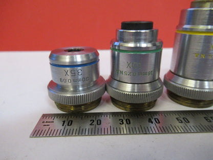 LOT 4ea OBJECTIVE BAUSCH LOMB INDUSTRIAL MICROSCOPE PART AS PICTURED &H9-B-02