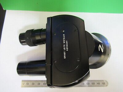 ERNST LEITZ GERMANY BINOCULAR HEAD OPTICS MICROSCOPE PART AS PICTURED &3-C-21