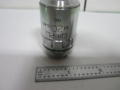 MICROSCOPE PART UNITRON OBJECTIVE EPI-PL 20X METALLOGRAPH OPTICS AS IS BIN#M8-41