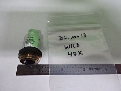 MICROSCOPE WILD HEERBRUGG SWISS OBJECTIVE 40X OPTICS AS IS #B2-M-13