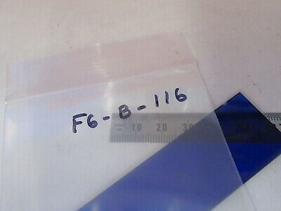 ANTIQUE BLUE GLASS SLIDE FILTER OPTICS MICROSCOPE PART AS PICTURED &F6-B-116