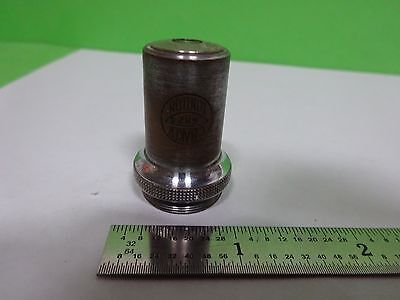 MICROSCOPE PART OBJECTIVE VINTAGE BAKER LONDON 1/6" OPTICS AS IS BIN#H7-A-19