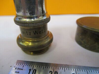 ANTIQUE BRASS ERNST LEITZ OBJECTIVE "6" MICROSCOPE PART AS PICTURED &F1-A-81