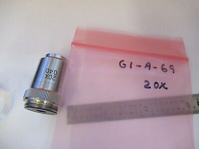 ROLYN JAPAN OBJECTIVE LENS 20X MICROSCOPE PART OPTICS AS PICTURED &G1-A-69