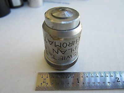 OPTICAL MICROSCOPE PART OBJECTIVE SWIFT PLAN ACHROMAT 40X AS IS OPTICS DWR#02