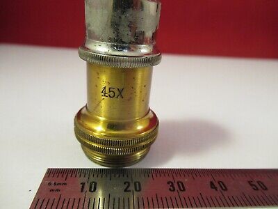 ANTIQUE ERNST LEITZ GERMANY OBJECTIVE 45X OPTICS MICROSCOPE PART AS PIC &8-B-62