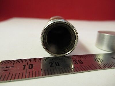 OBJECTIVE + PINHOLE ATTACHMENT OPTICS MICROSCOPE PART AS PICTURED &FT-4-104