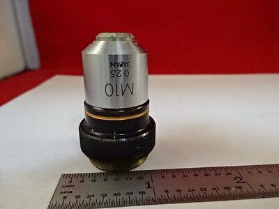 MICROSCOPE PART OLYMPUS JAPAN M10 OBJECTIVE OPTICS AS IS #AM-47