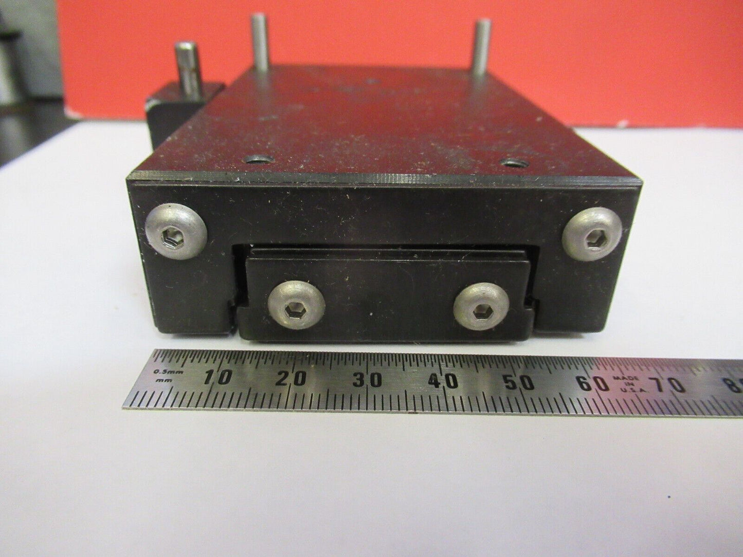 OPTICAL USED STAGE SLIDE POSITIONING DCI OPTICS AS IS PICTURED #R3-C-03