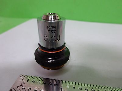 MICROSCOPE PART OBJECTIVE OLYMPUS JAPAN PO10 POL 10X OPTICS AS IS BIN#Y5-K-08