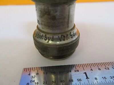 ANTIQUE BRASS UNKNOWN 1/12 OBJECTIVE MICROSCOPE PART AS PICTURED &7B-B-20