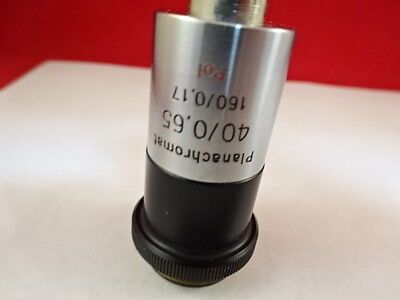 MICROSCOPE PART ZEISS POLARIZER OBJECTIVE 40X POL OPTICS AS IS B#X6-B-08