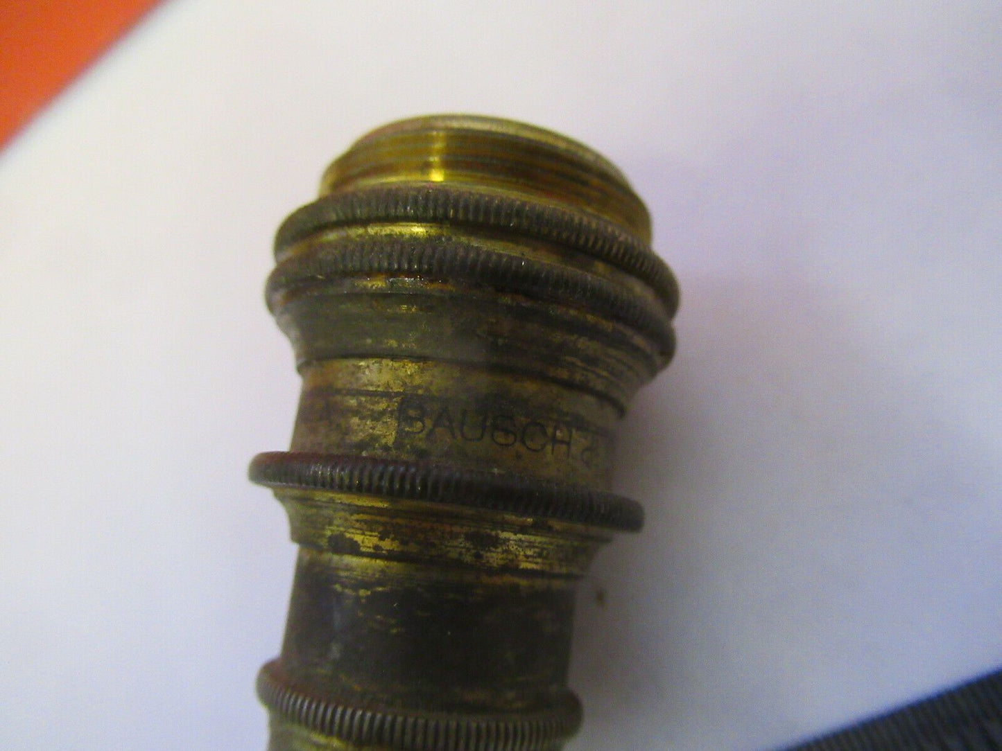 ANTIQUE BRASS BAUSCH LOMB OBJECTIVE  LENS MICROSCOPE PART AS PICTURED &Q4-A-30