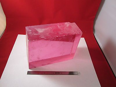 OPTICAL GLASS PINK BLOCK HEAVY OPTICS NEODYMIUM DOPED LASER  BIN-OPT