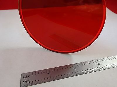 OPTICAL MIL SPEC RED GLASS FILTER LASER OPTICS AS IS BIN#Q7-C-13