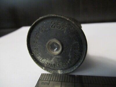 ANTIQUE ERNST LEITZ 25X EYEPIECE OLD MICROSCOPE PART AS PICTURED &9-A-80