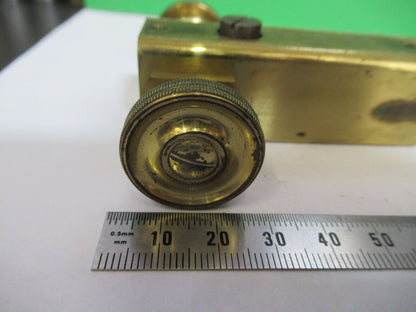 ANTIQUE MICROSCOPE PART LEITZ GERMANY BRASS GROSS STAGE  AS PICTURED &Z9-A-190