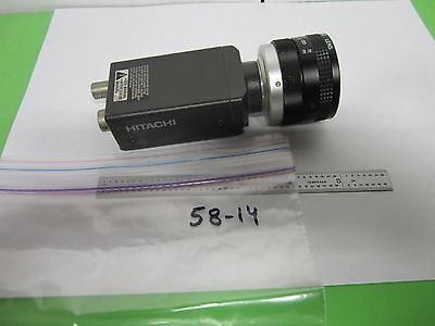 OPTICAL VIDEO CAMERA MICROSCOPE HITACHI + ELECTROPHYSICS LENS AS IS BIN#58-14