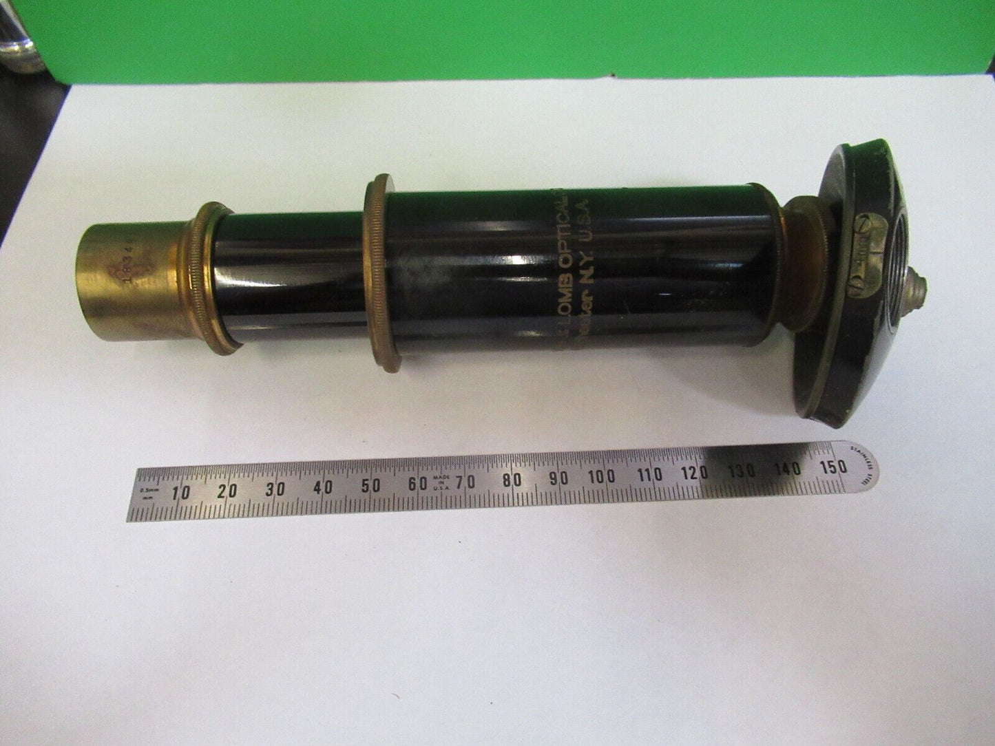 ANTIQUE BRASS BAUSCH LOMB TUBUS + NOSEPIECE MICROSCOPE PART AS PICTURED #Z5-A-37