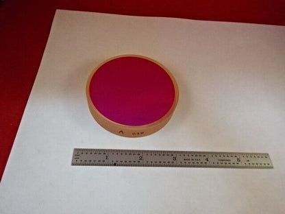 FLAT OPTICAL  ZERODUR  FLAT DICHROIC MIRROR OPTICS 3" DIAMETER AS IS #79-12