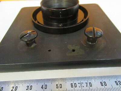 ANTIQUE BRASS SPENCER STAGE TABLE + IRIS MICROSCOPE PART AS PICTURED &F1-A-25