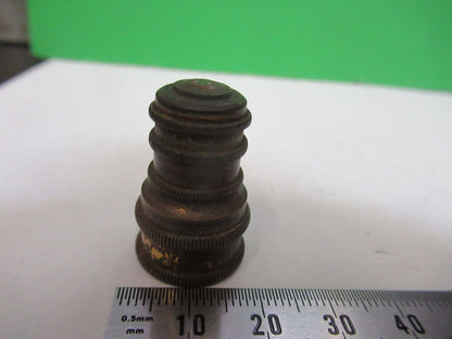 ANTIQUE BRASS MINI UK OBJECTIVE OPTICS MICROSCOPE PART AS PICTURED R2-B-89