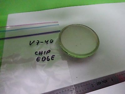 OPTICAL LARGE CONVEX CONCAVE LENS [chip on edge] LASER OPTICS AS IS BIN#V7-40