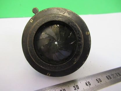 ANTIQUE SPENCER CONDENSER +IRIS ASSEMBLY MICROSCOPE PART AS PICTURED #R9-B-15