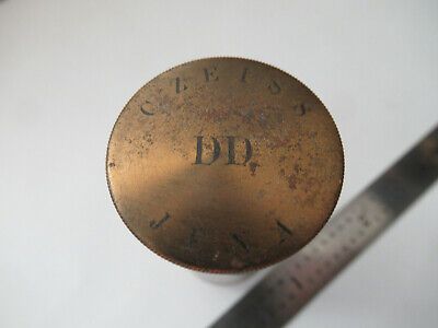 EMPTY ANTIQUE BRASS ZEISS JENA OBJECTIVE CAN MICROSCOPE PART AS PICTURED F3-A-74