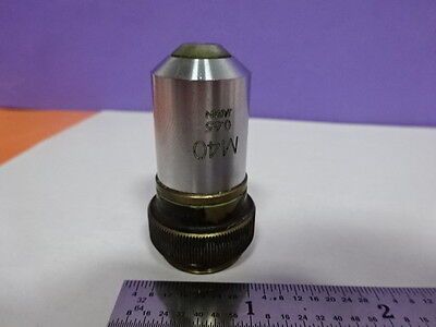 OLYMPUS JAPAN M40 40X OPTICS MICROSCOPE OBJECTIVE OPTICAL &AC-50