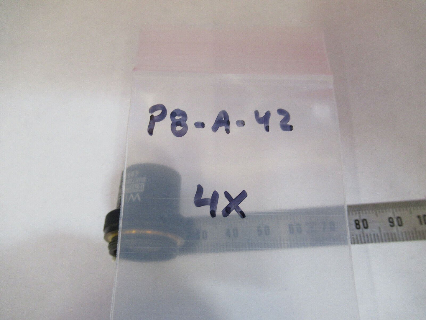 WILD HERRBRUGG 4X LENS OBJECTIVE OPTICS MICROSCOPE PART AS PICTURED #P8-A-42