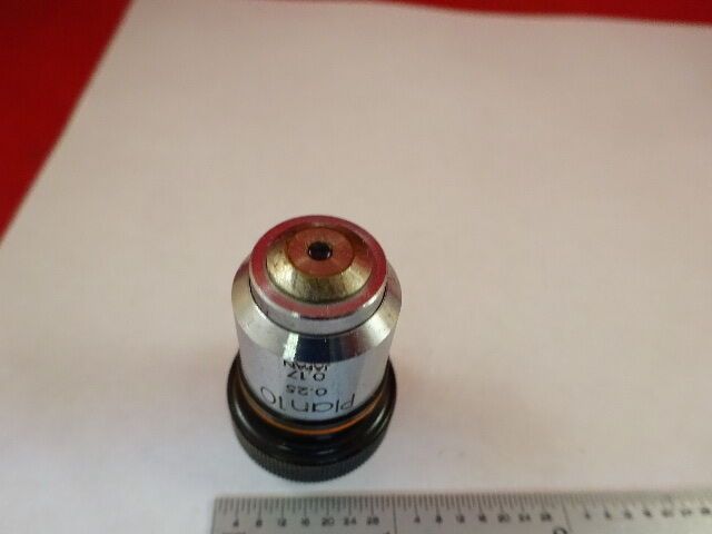 MICROSCOPE PART OBJECTIVE OLYMPUS PLAN 10X OPTICS AS IS #Z4-A-16