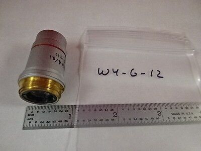 LEICA OBJECTIVE ACHRO 4X MICROSCOPE OPTICS AS IS BIN#W4-G-12