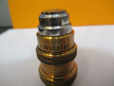 ANTIQUE BRASS LEITZ OBJECTIVE RARE APO LENS MICROSCOPE PART AS PICTURED 8Y-A-112