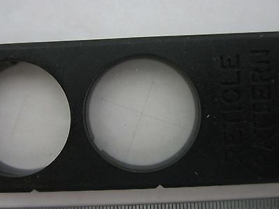 MICROSCOPE SLIDE RETICLE CROSSHAIR + MICROMETER OPTICS BIN#K9-06