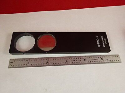 MICROSCOPE PART OLYMPUS SLIDE U-DND-2 NEUTRAL FILTER ND OPTICS AS IS B#D2-B-05