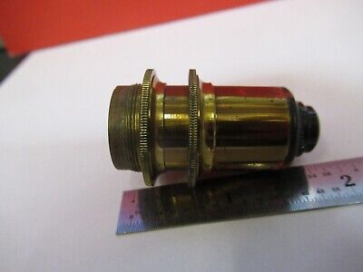 ANTIQUE BRASS HENRY CROUCH LONDON 1/4" OBJECTIVE MICROSCOPE AS PICTURED &Q1-A-11