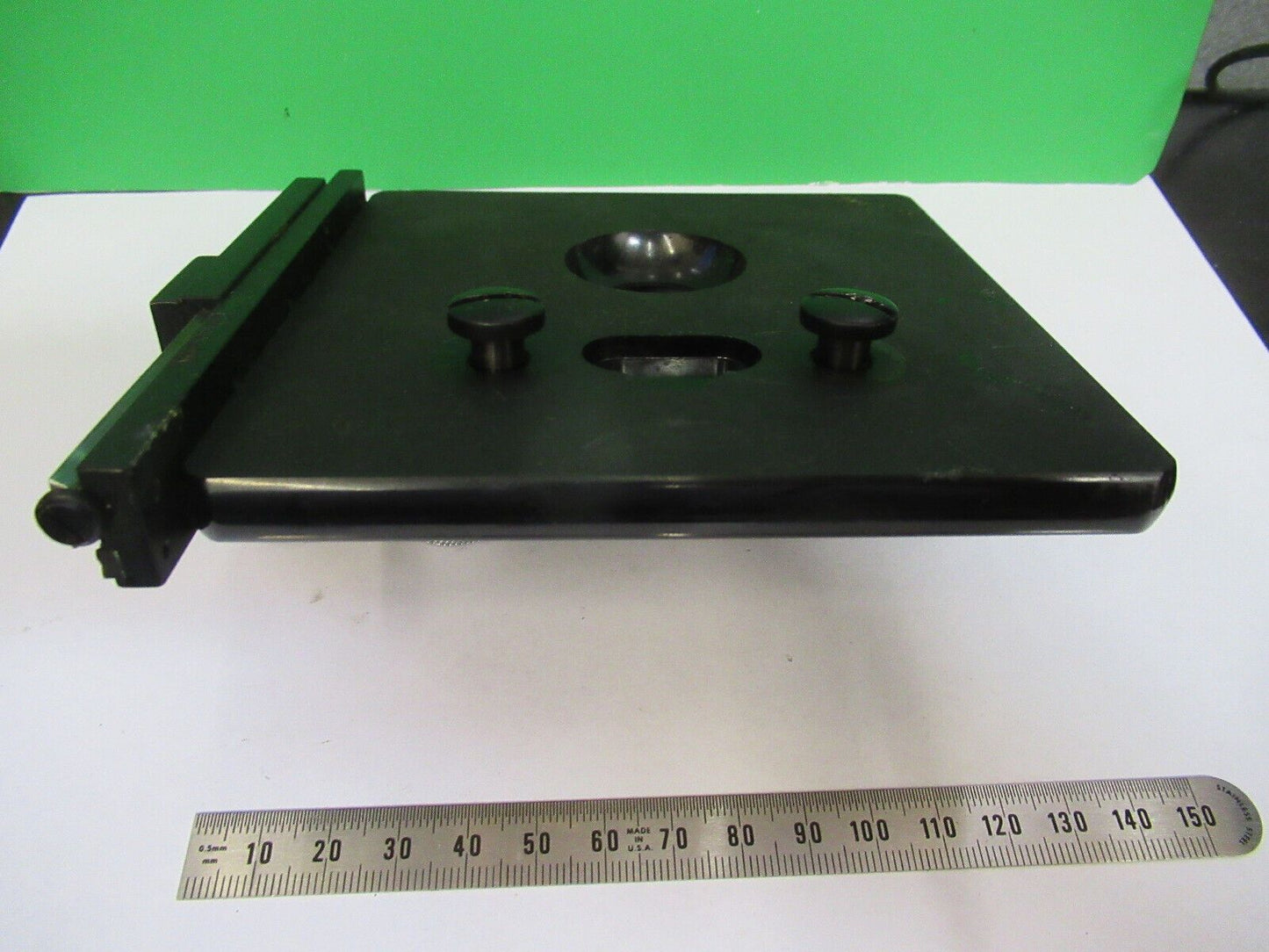 ANTIQUE SPENCER AO  STAGE XY TABLE MICROSCOPE PART AS PICTURED R4-A-36