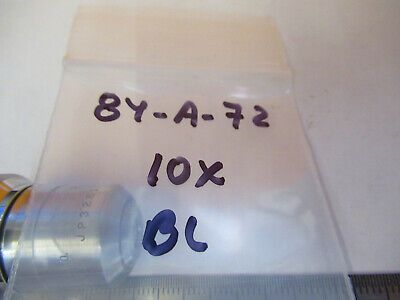 BAUSCH LOMB VINTAGE OBJECTIVE 10X  LENS MICROSCOPE PART AS PICTURED &8Y-A-72