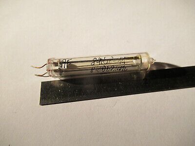 ANTIQUE QUARTZ RADIO CRYSTAL RUSSIAN GLASS HOLDER FREQUENCY CONTROL #F4-A-80