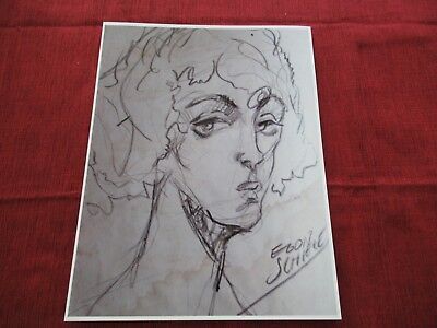 VINTAGE RARE PHOTO of ART of EGON SCHIELE AUSTRIAN PAINTER KLIMT protege #lob-B