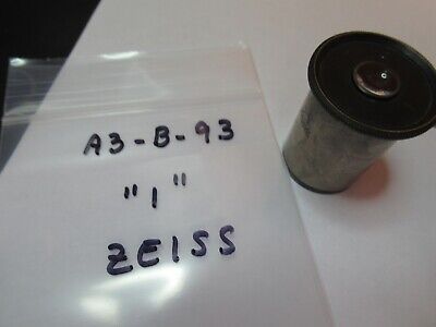 ANTIQUE CARL ZEISS JENA GERMANY EYEPIECE "1" MICROSCOPE PART AS PICTURED A3-B-93